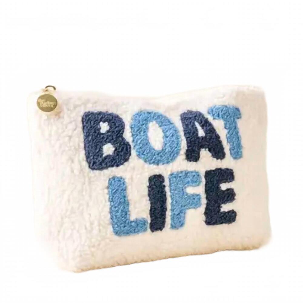 NEW THE DARLING EFFECT women's boat life teddy pouch bag in cream